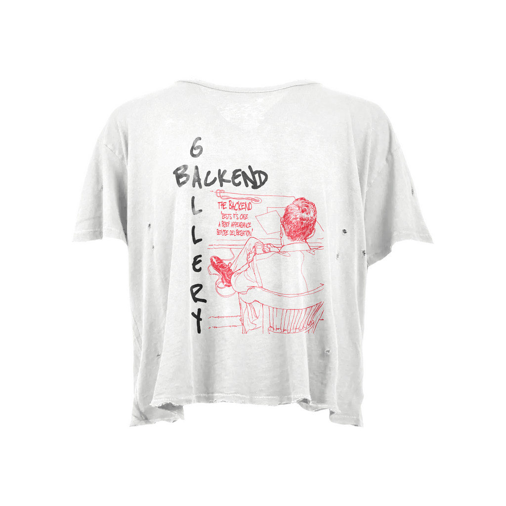 CREAM INDICTMENT TEE