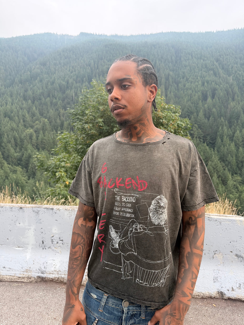 CHARCOAL INDICTEMNT TEE