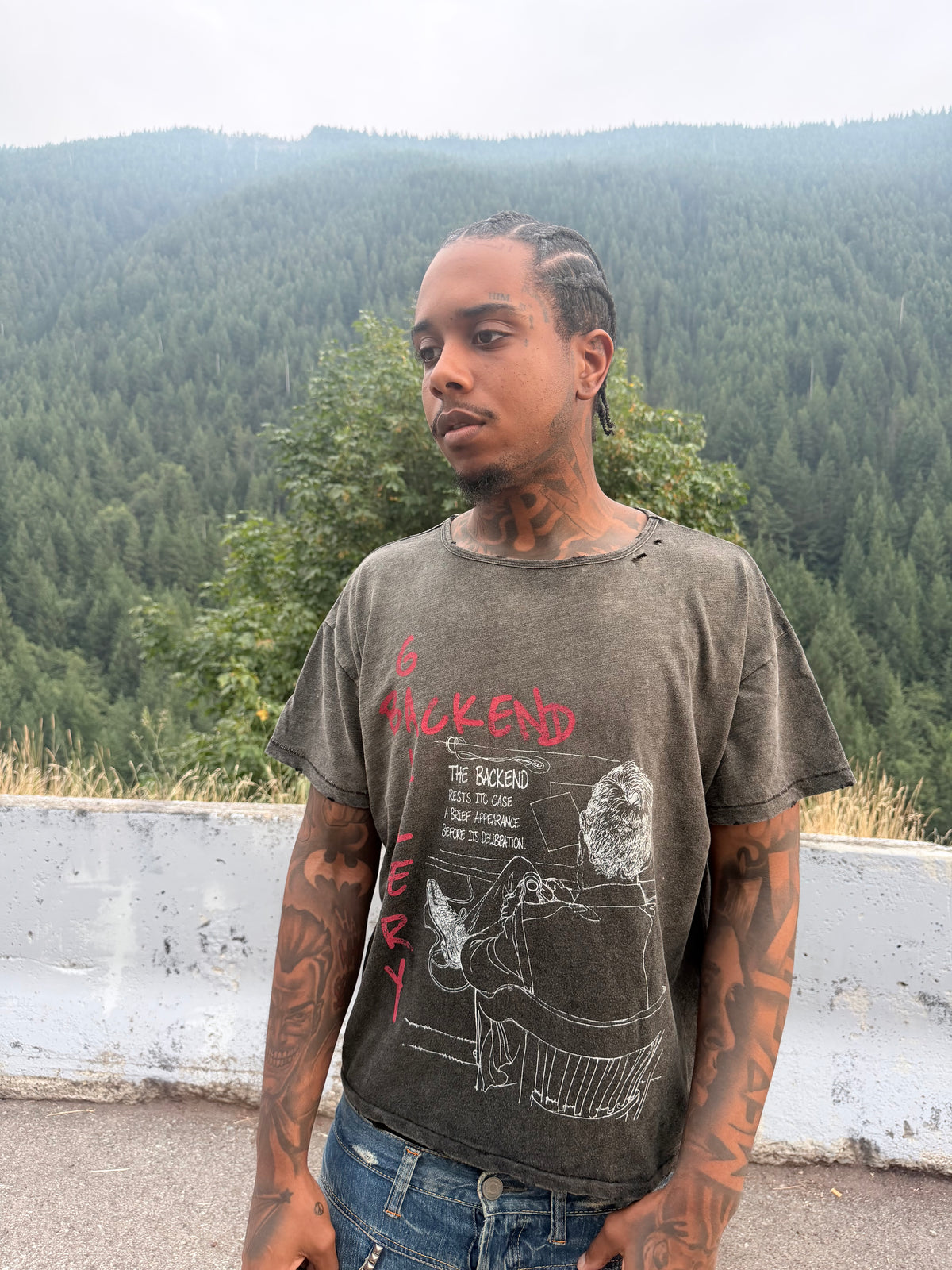 CHARCOAL INDICTEMNT TEE