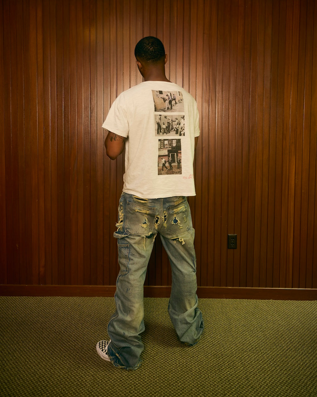 CREAM INDICTMENT TEE